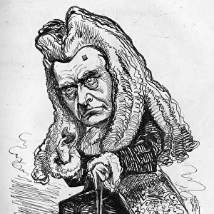 Caricature of Arthur Cecil, English actor and playwright