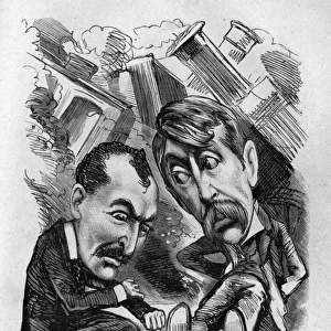Caricature of Augustus Harris and Henry Pettitt