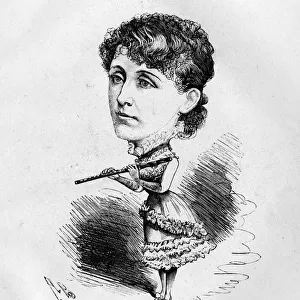 Caricature of Cora Cardigan, flautist
