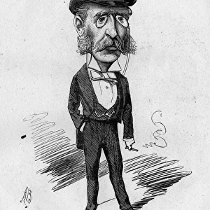 Caricature of Dr Lennox Browne, ENT specialist