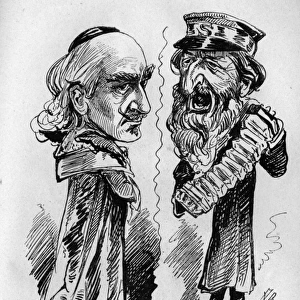 Caricature of Edwin Booth and William Booth