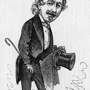 Caricature of the English writer E L Blanchard