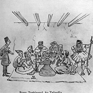 A caricature of Gertrude Bell at an Oriental Party