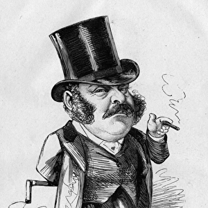 Caricature of Harry Hart, music hall owner