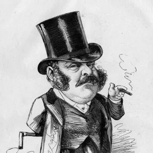 Caricature of Harry Hart, music hall owner