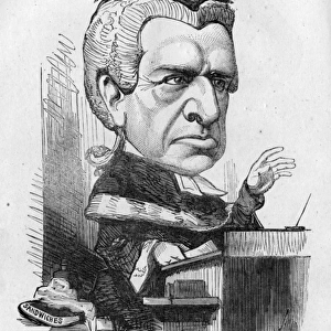 Caricature of Henry Hawkins, English judge