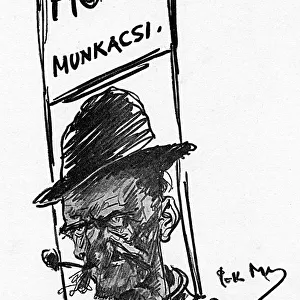 Caricature of Hungarian artist Mihaly Munkacsy by Phil May