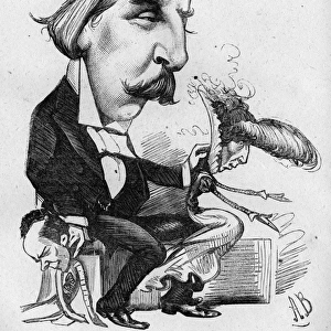 Caricature of John Hollingshead, theatre manager