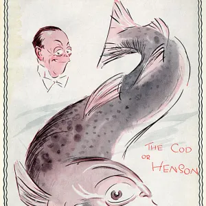 Caricature of Leslie Henson by George Whitelaw