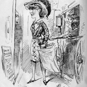 Caricature of Lillie Langtry, actress and producer