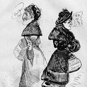 Caricature, Lillie Langtry and Henrietta Hodson