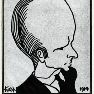 Caricature of Norman Angell, writer and politician