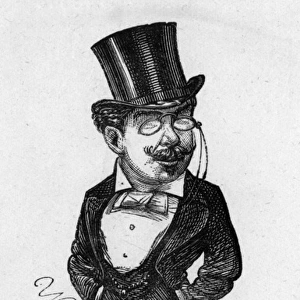 Caricature of the theatre manager Walter Gooch
