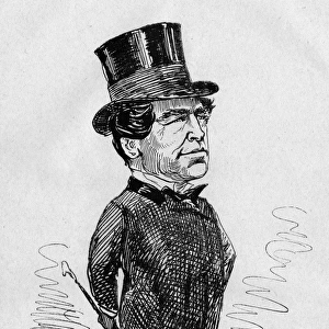 Caricature of William Creswick, English actor