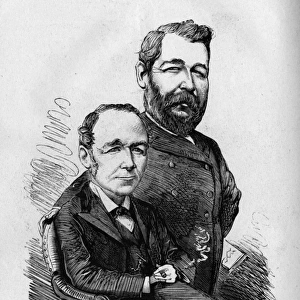 Caricature of The Two Willings, senior and junior