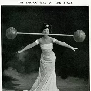 Carrie Moore, The Sandow Girl on stage
