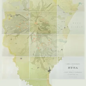 Carta geologica dell Etna (Waltershausen 1836-1843) Carta geologica dell Etna (Waltershausen 1836-1843)