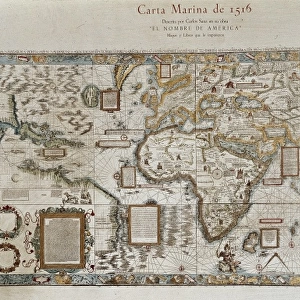 Carta marina (map of the sea). 1516. Facsimile