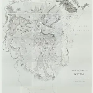 Carta topographica dell Etna (Waltershausen 1836-1843) Carta topographica dell Etna (Waltershausen 1836-1843)