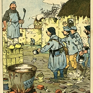 Cartoon, Complaining to the cook, WW1