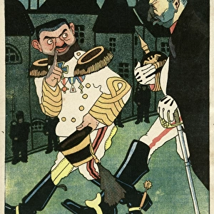 Cartoon, Two Emperors, WW1