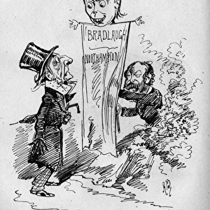 Cartoon, Gladstone, Bradlaugh and Labouchere