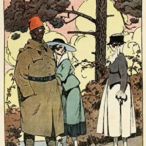 Cartoon, The godmother, WW1