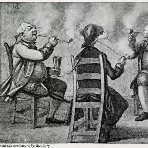 Cartoon by Henry Bunbury, The Smoking Club