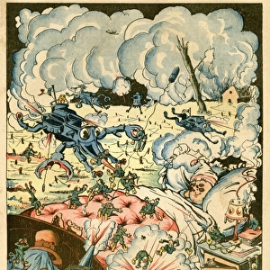 Cartoon, The Inventors Dream, WW1