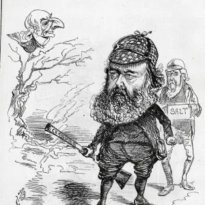 Cartoon, Lord Salisbury and William Gladstone