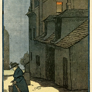 Cartoon, Montmartre by Night, WW1