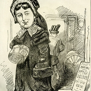 Cartoon, Mrs Weldon in her latest role