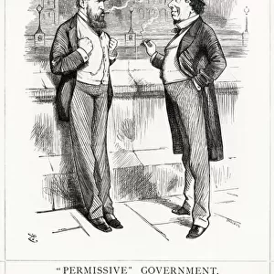 Cartoon, Permissive Government (Disraeli and Hartington)