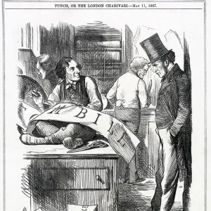 Cartoon, The Political Tailors (Disraeli and Gladstone)