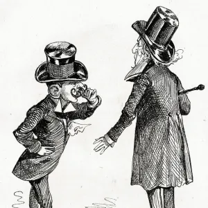 Cartoon, Randolph Churchill and Gladstone