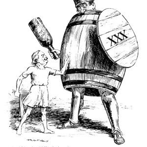 Cartoon satire on Lloyd George and the drink trade