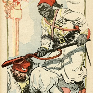 Cartoon, The Senegalese in the Dardanelles, WW1