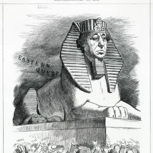 Cartoon, The Sphinx is Silent (Disraeli foreign policy)