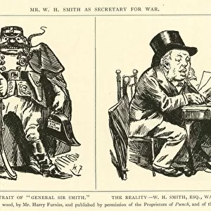 Cartoons, W H Smith as Secretary for War