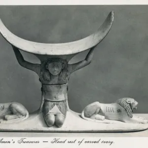 Carved Ivory Head Rest - Treasures of Tutankhamuns Tomb