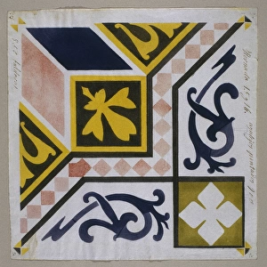 Catalan Modernism. Original desing of tile for the decoratio