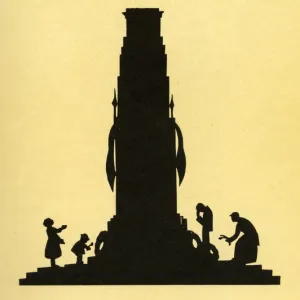 The Cenotaph in silhouette