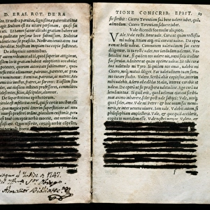 Censorship in the book Ratione Conscribendi Epistle by Erasm