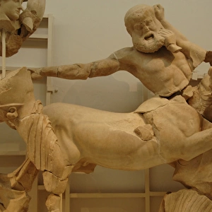 Centaur kidnapping a young woman. Battle of the Lapiths