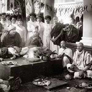 Ceremonial meal, India, c. 1900