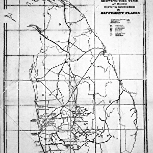 Ceylon riots map