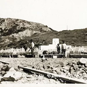 Chanakkale (Chanak, formerly Dardanellia ) on the Turkish Dardanelles coast (Gallipoli Peninsula) - building the New Anzac Cemetery Date: circa 1920s