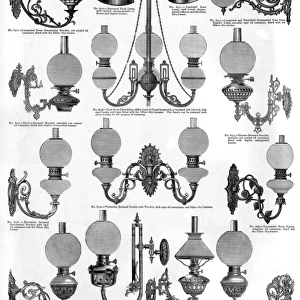 Chandeliers, brackets and back lamps, Plate 245