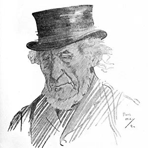 Character portrait study of an old man by Phil May