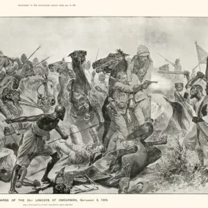 The Charge of the 21st Lancers at Omdurman, 2nd September, 1898 by R. Caton Woodville